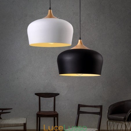 Lampada a sospensione moderna e contemporanea a 1 luce con paralume bianco rosso blu Lampada a sospensione moderna e contemporanea a 1 luce con paralume bianco rosso blu