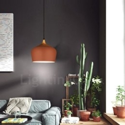 Lampada a sospensione moderna e contemporanea a 1 luce con paralume bianco rosso blu