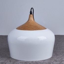 Lampada a sospensione moderna e contemporanea a 1 luce con paralume bianco rosso blu
