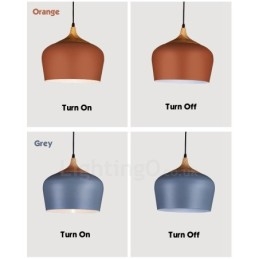 Lampada a sospensione moderna e contemporanea a 1 luce con paralume bianco rosso blu