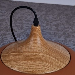 Lampada a sospensione moderna e contemporanea a 1 luce con paralume bianco rosso blu