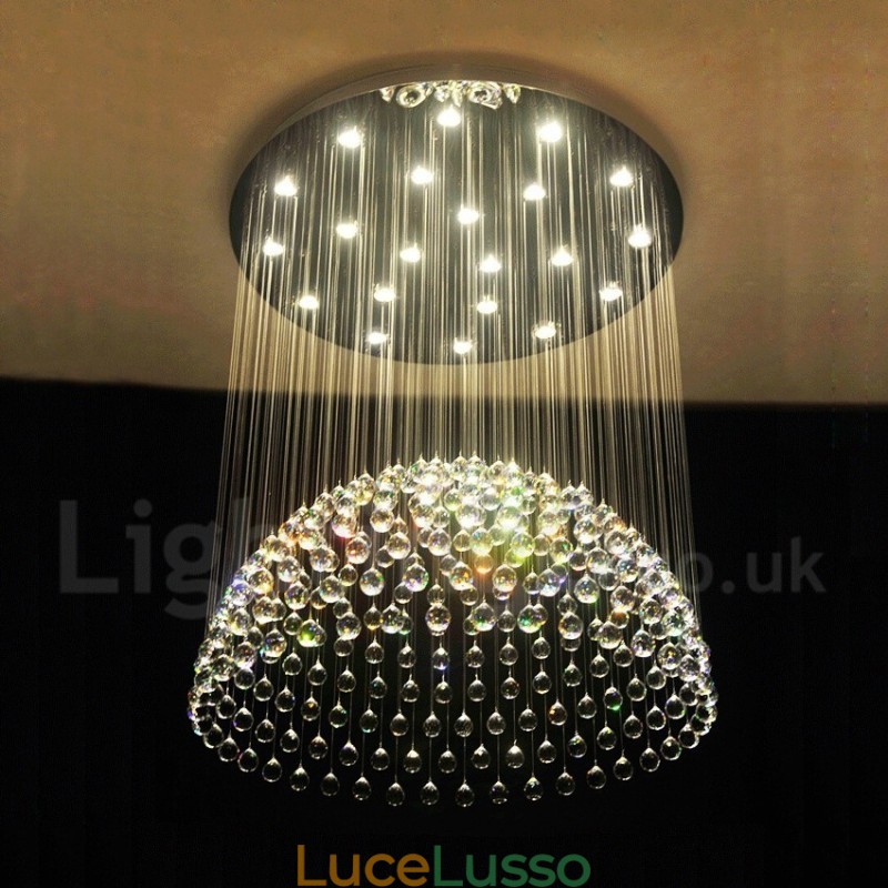 21 luci moderne K9 cristallo soffitto lampadario lampadario illuminazione lampade da interno