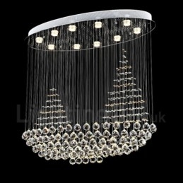 10 luci moderne K9 cristallo soffitto lampadario lampadario illuminazione lampade da interno