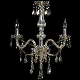 Lampadario di cristallo di lusso a 3 luci, colore cognac, lampadario di cristallo K9
