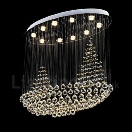 10 luci moderne K9 cristallo soffitto lampadario lampadario illuminazione lampade da interno