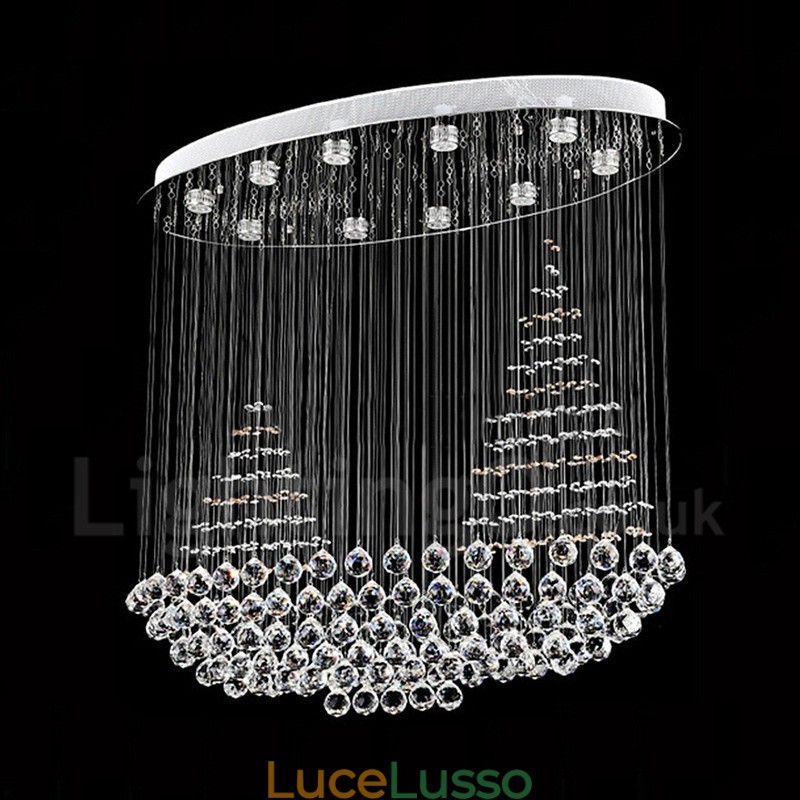 10 luci moderne K9 cristallo soffitto lampadario lampadario illuminazione lampade da interno