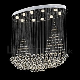 10 luci moderne K9 cristallo soffitto lampadario lampadario illuminazione lampade da interno