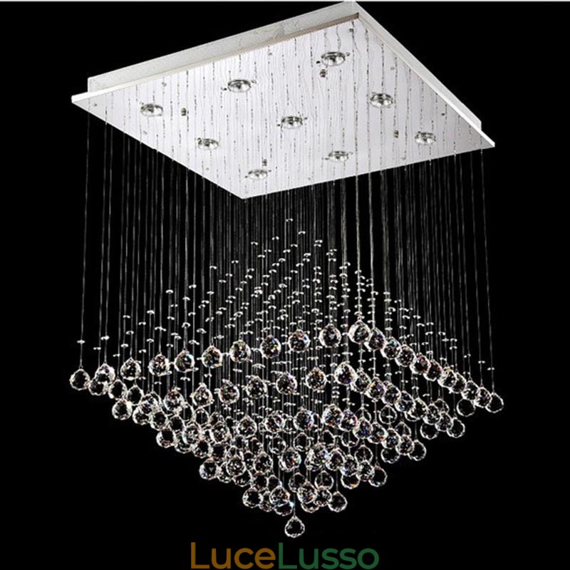 9 luci moderne K9 cristallo soffitto lampadario lampadario illuminazione lampade da interno