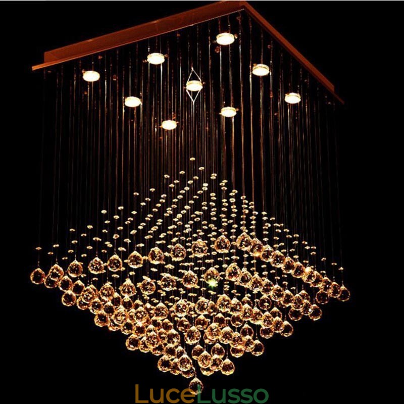 9 luci moderne K9 cristallo soffitto lampadario lampadario illuminazione lampade da interno