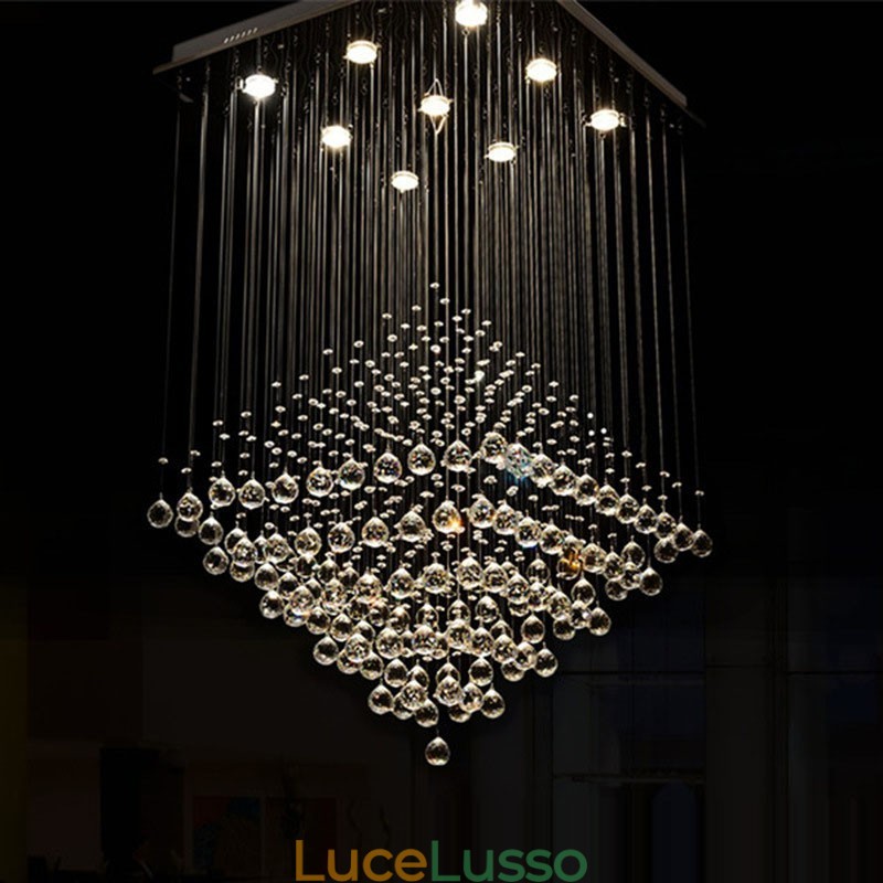 9 luci moderne K9 cristallo soffitto lampadario lampadario illuminazione lampade da interno