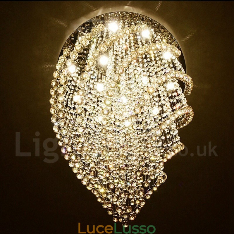 15 luci moderne K9 cristallo soffitto lampadario lampadario illuminazione lampade da interno