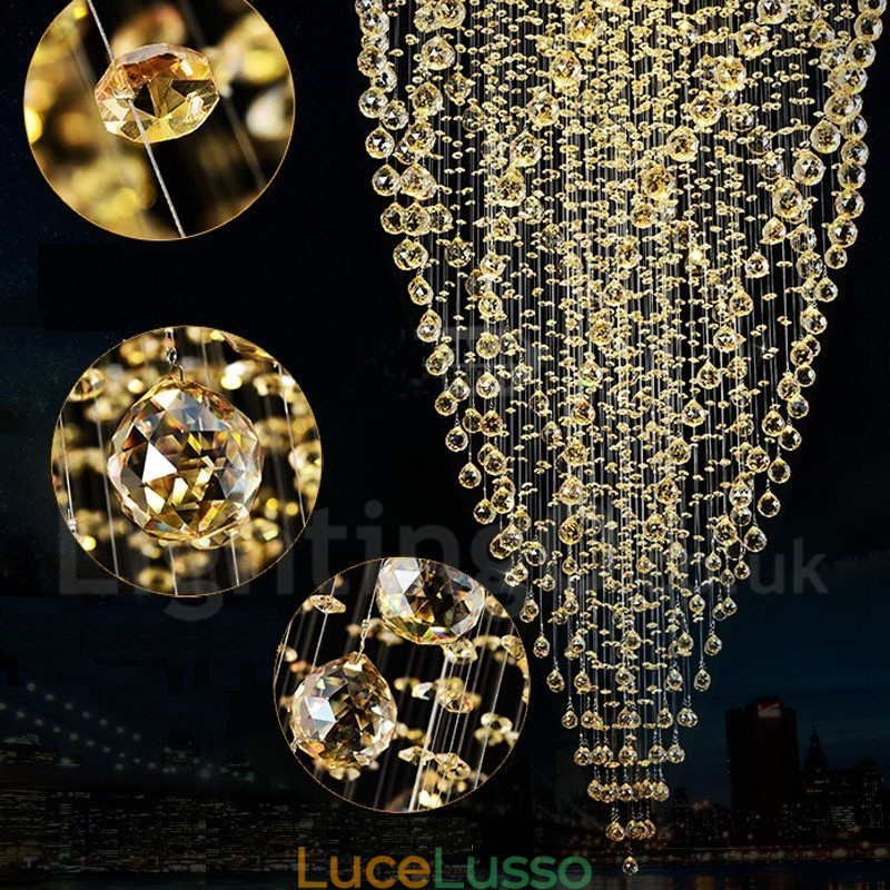 15 luci moderne K9 cristallo soffitto lampadario lampadario illuminazione lampade da interno