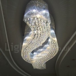 Lampadario moderno a sospensione in cristallo K9 per interni, lampade e apparecchi di illuminazione