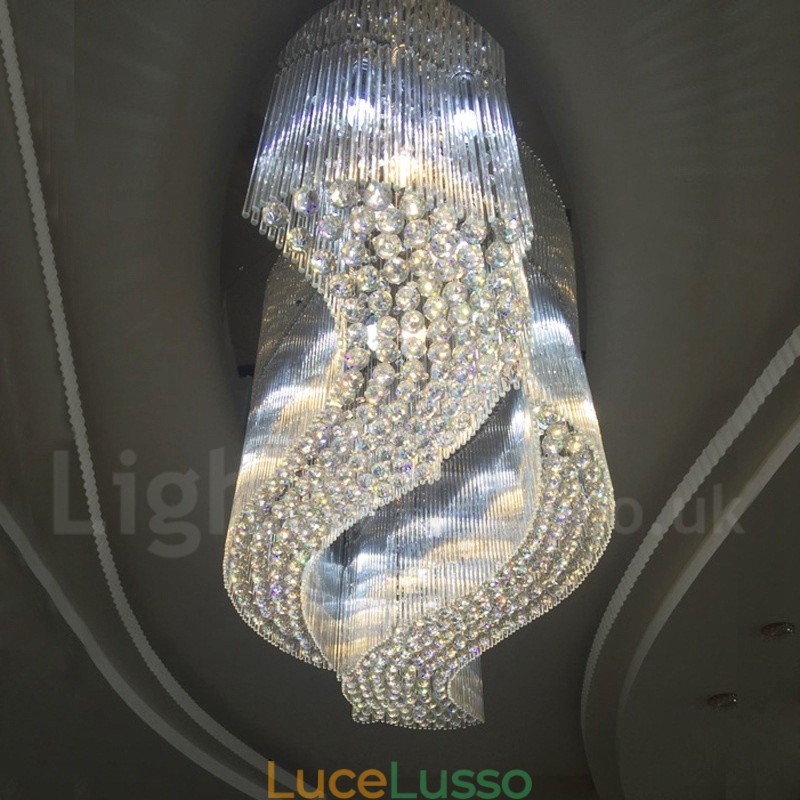 Lampadario moderno a sospensione in cristallo K9 per interni, lampade e apparecchi di illuminazione