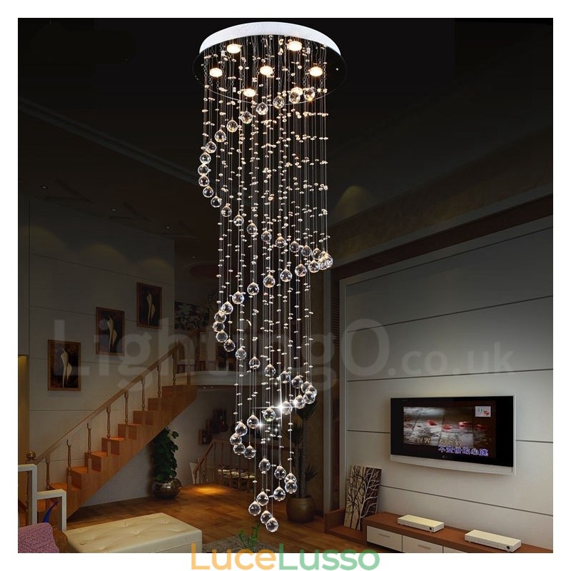 7 luci moderne K9 cristallo soffitto lampadario lampadario illuminazione lampade da interno