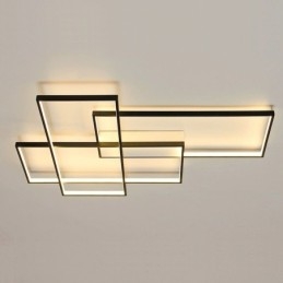 Moderna lampada da soffitto in alluminio con pittura contemporanea, lampada da parete a filo con dimmer remoto per soggiorno, camera da letto