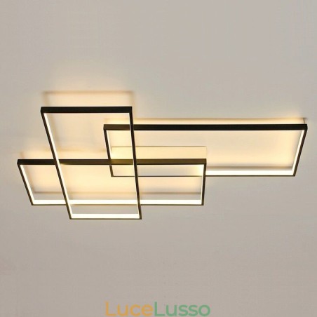 Moderna lampada da soffitto in alluminio con pittura contemporanea, lampada da parete a filo con dimmer remoto per soggiorno, camera da letto Moderna lampada da soffitto in alluminio con pittura contemporanea, lampada da parete a filo con dimmer remoto per soggiorno, camera da letto