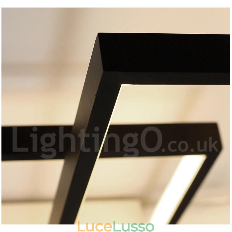 Moderna lampada da soffitto in alluminio con pittura contemporanea, lampada da parete a filo con dimmer remoto per soggiorno, camera da letto