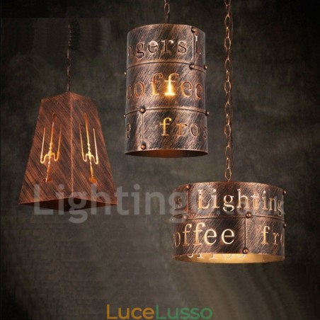 Lampada a sospensione retrò vintage da 1 luce, lampada a sospensione da casa e caffetteria Lampada a sospensione retrò vintage da 1 luce, lampada a sospensione da casa e caffetteria