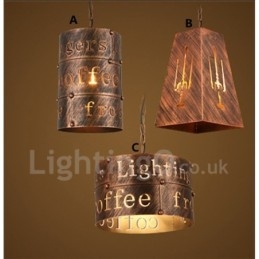 Lampada a sospensione retrò vintage da 1 luce, lampada a sospensione da casa e caffetteria