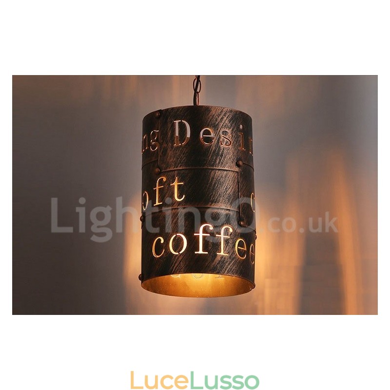 Lampada a sospensione retrò vintage da 1 luce, lampada a sospensione da casa e caffetteria