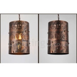 Lampada a sospensione retrò vintage da 1 luce, lampada a sospensione da casa e caffetteria