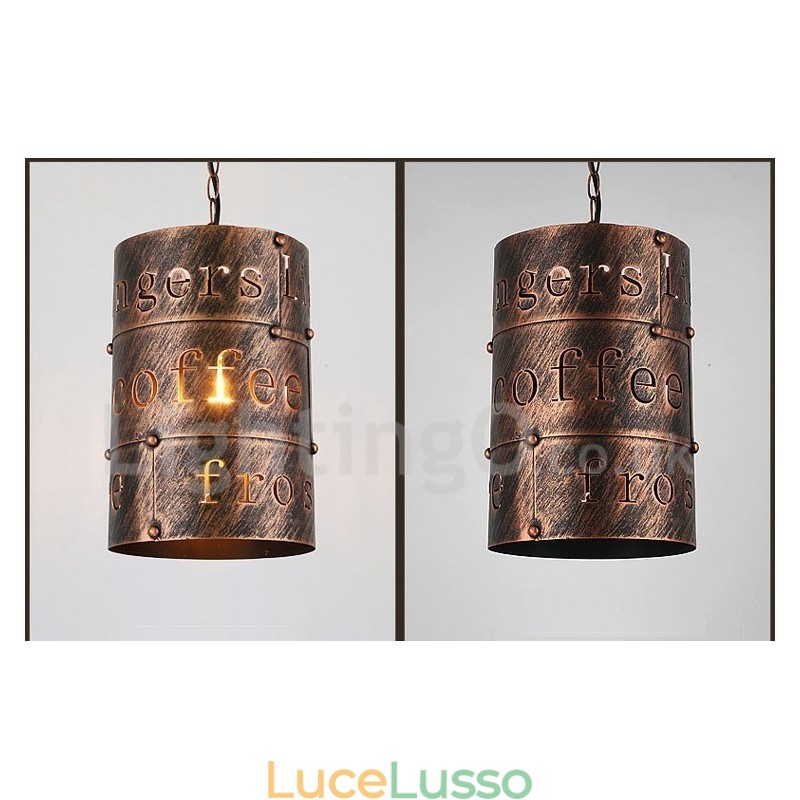 Lampada a sospensione retrò vintage da 1 luce, lampada a sospensione da casa e caffetteria