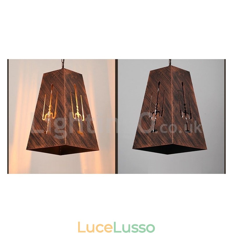 Lampada a sospensione retrò vintage da 1 luce, lampada a sospensione da casa e caffetteria