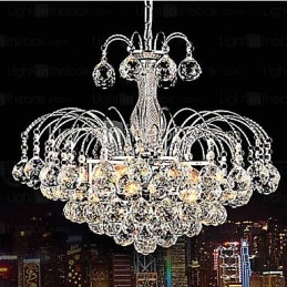 Lampadario di lusso moderno in cristallo a 3 luci