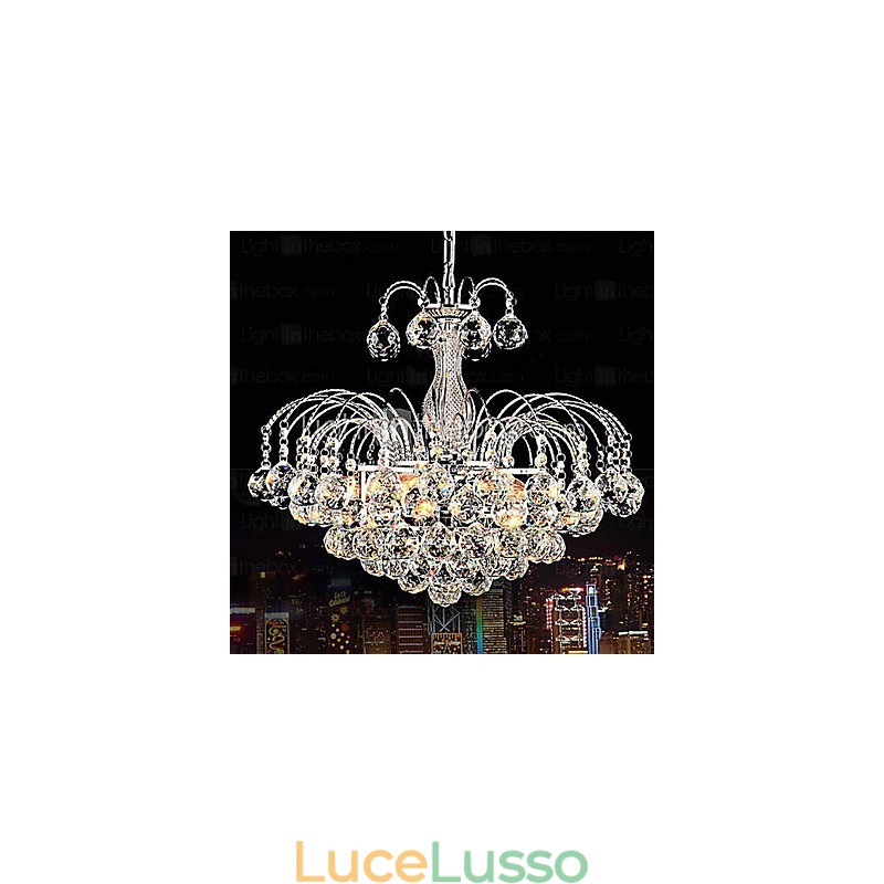 Lampadario di lusso moderno in cristallo a 3 luci