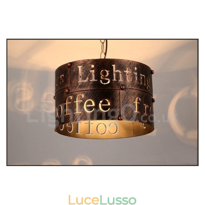 Lampada a sospensione retrò vintage da 1 luce, lampada a sospensione da casa e caffetteria
