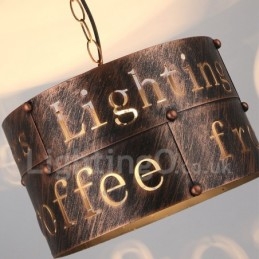 Lampada a sospensione retrò vintage da 1 luce, lampada a sospensione da casa e caffetteria