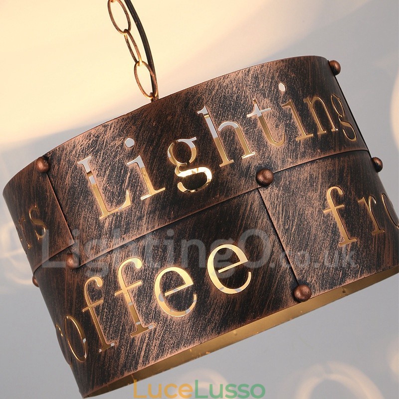 Lampada a sospensione retrò vintage da 1 luce, lampada a sospensione da casa e caffetteria