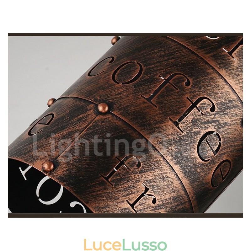 Lampada a sospensione retrò vintage da 1 luce, lampada a sospensione da casa e caffetteria
