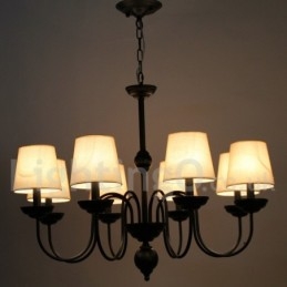 Lampadario in stile rustico retrò contemporaneo a 8 luci