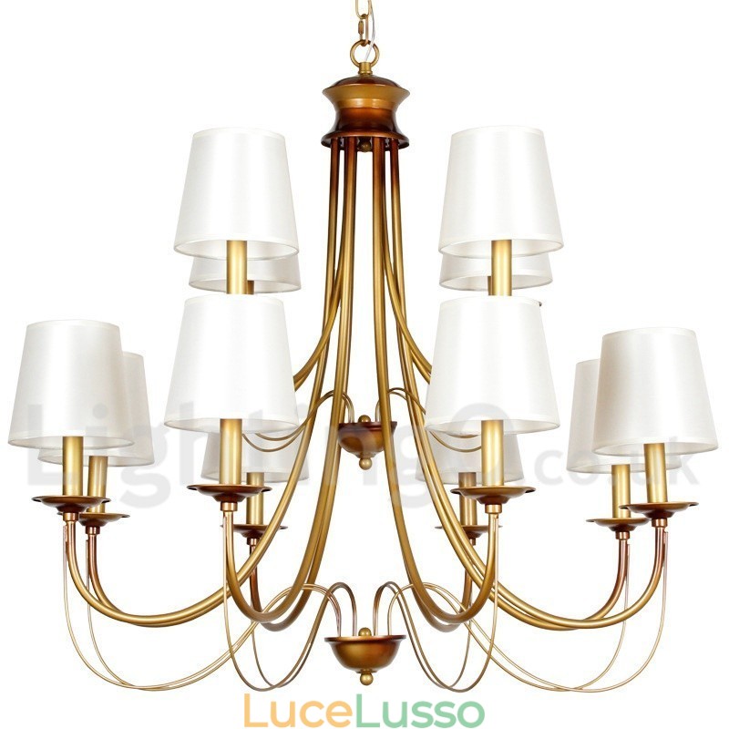 Lampadario a candela in stile mediterraneo rustico e contemporaneo moderno a 12 luci