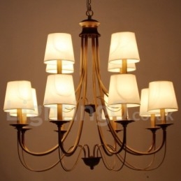 Lampadario a candela in stile mediterraneo rustico e contemporaneo moderno a 12 luci