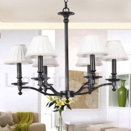 Lampadario in stile rustico retrò a 6 luci