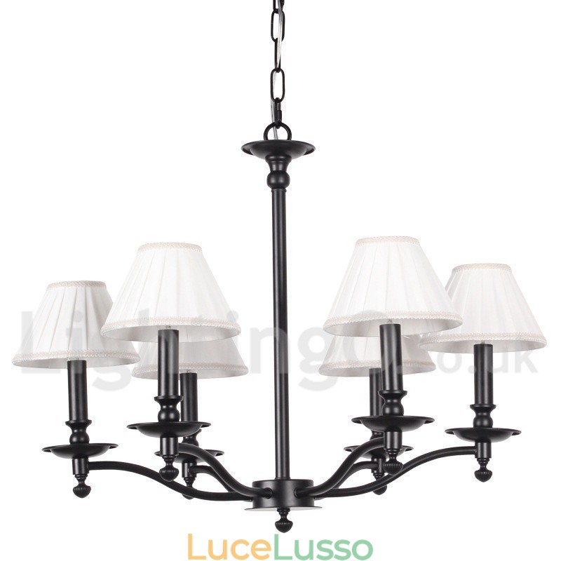 Lampadario in stile rustico retrò a 6 luci
