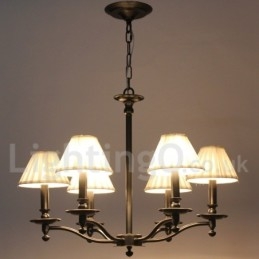 Lampadario in stile rustico retrò a 6 luci