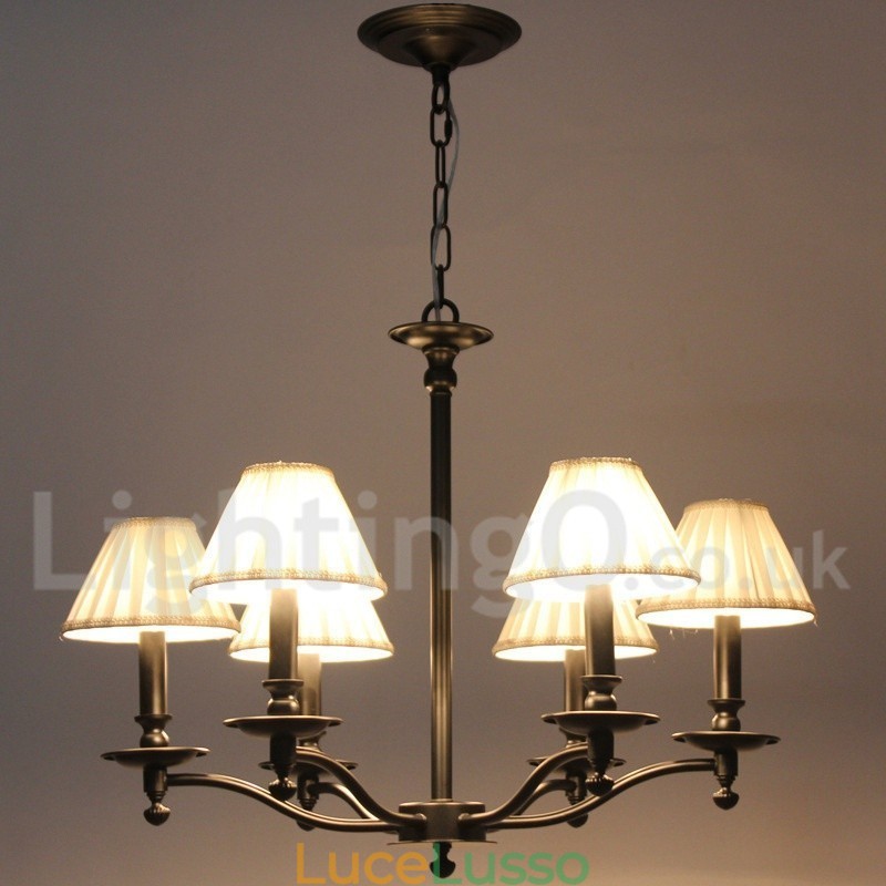 Lampadario in stile rustico retrò a 6 luci