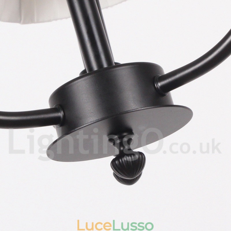 Lampadario in stile rustico retrò a 6 luci