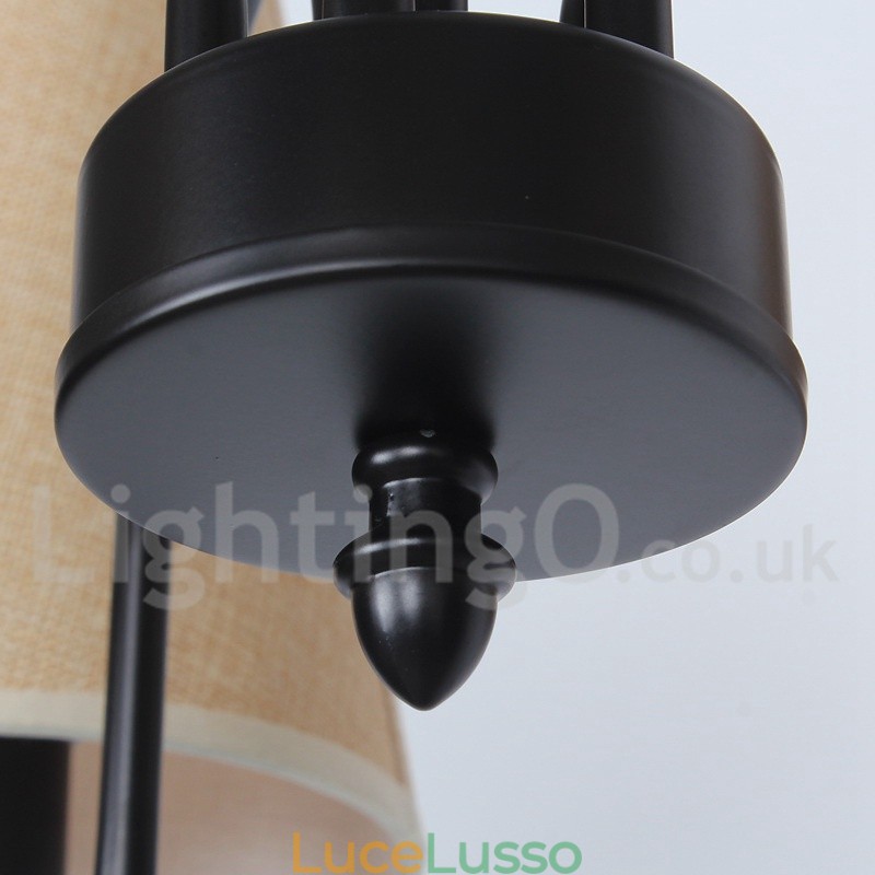 Lampadario a 6 luci in stile retrò contemporaneo a forma di candela