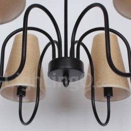 Lampadario a 6 luci in stile retrò contemporaneo a forma di candela