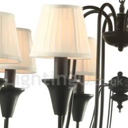 Lampadario a 3 luci in stile retrò nero a forma di candela