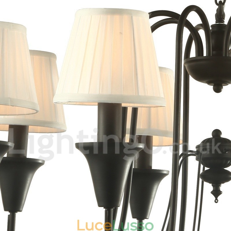 Lampadario a 3 luci in stile retrò nero a forma di candela