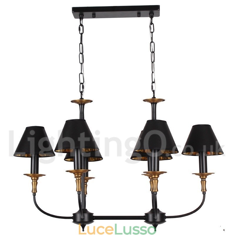 Lampadario a 6 luci in stile retrò contemporaneo a forma di candela