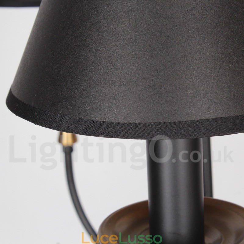 Lampadario a 6 luci in stile retrò contemporaneo a forma di candela