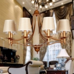 Lampadario a candela in stile mediterraneo retrò rustico a 8 luci