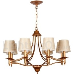 Lampadario a candela in stile mediterraneo retrò rustico a 8 luci